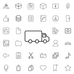 Truck icon. Universal set of web for website design and development, app development