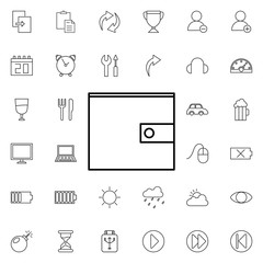 wallet icon. Universal set of web for website design and development, app development