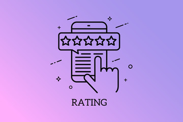 Banners Design of Rating Concept, Vector