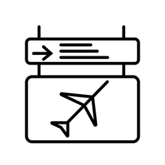 Airport board icon vector illustration