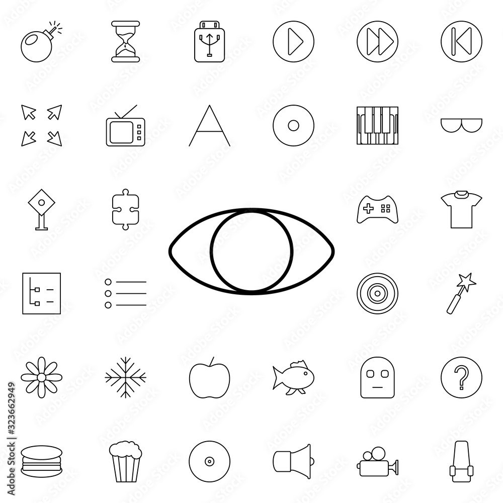 Poster eye icon. universal set of web for website design and development, app development