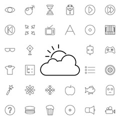 cloudy icon. Universal set of web for website design and development, app development