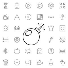 bomb icon. Universal set of web for website design and development, app development
