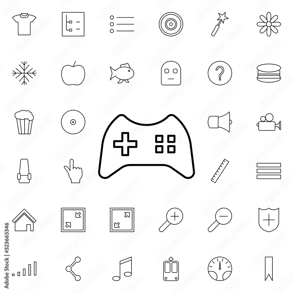 Poster joystick icon. universal set of web for website design and development, app development