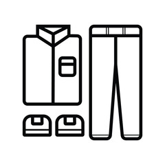 Businessman clothes icon vector illustration photo