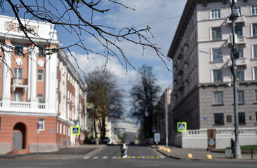 Fototapeta na wymiar street in Nizhny Novgorod Russia