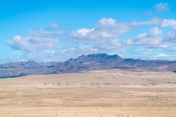 Fototapeta premium Istmo de la Pared - Fuerteventura at its narrowest point. Stone desert