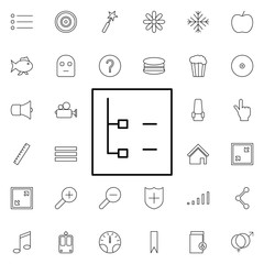 line tree icon. Universal set of web for website design and development, app development