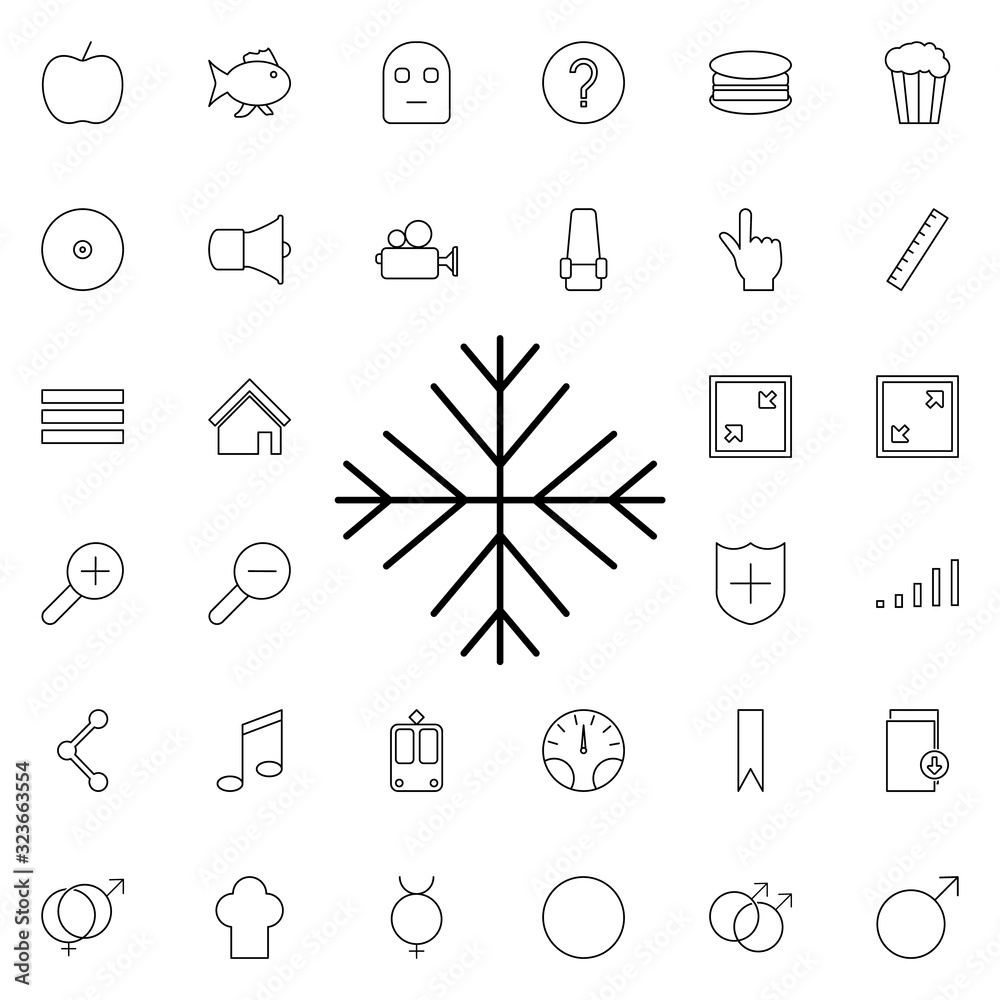 Poster frost icon. universal set of web for website design and development, app development