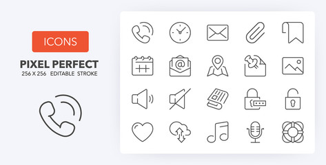 user interface 2 line icons 256 x 256