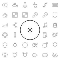 cd disk icon. Universal set of web for website design and development, app development