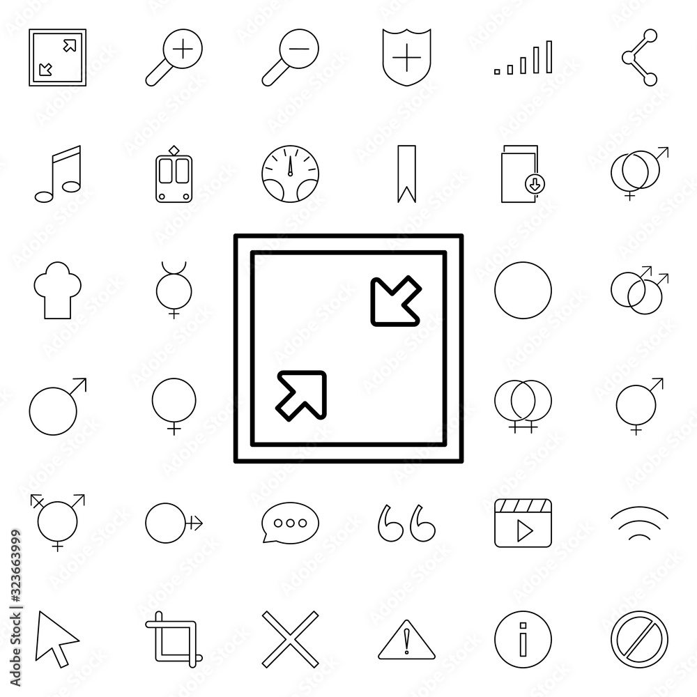 Poster zoom in sign icon. universal set of web for website design and development, app development
