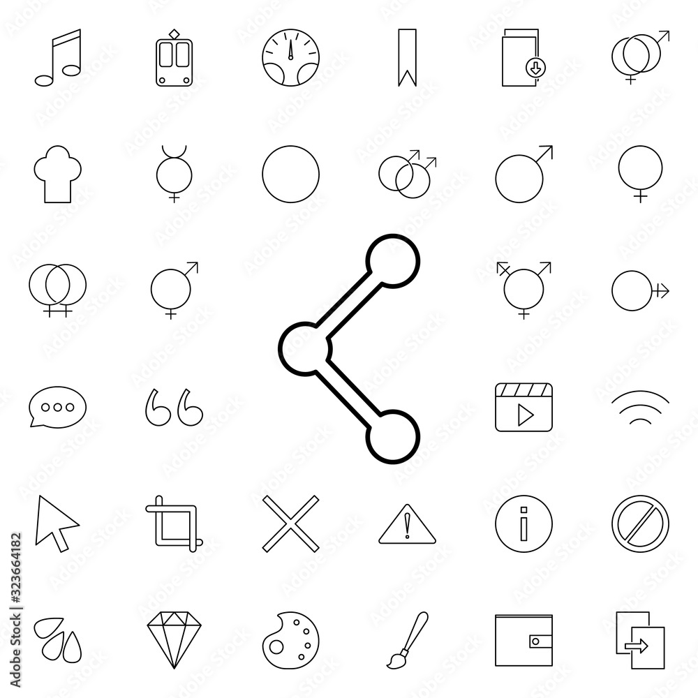 Poster simple sharing icon. universal set of web for website design and development, app development