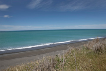 Kaikoura coast New Zealand shoreline