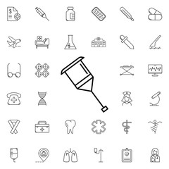 crutch icon. Universal set of medicine for website design and development, app development
