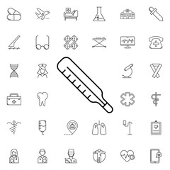 thermometer icon. Universal set of medicine for website design and development, app development