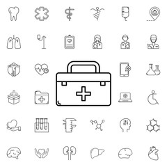first aid kit icon. Universal set of medicine for website design and development, app development