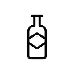 Whisky icon vector. Thin line sign. Isolated contour symbol illustration