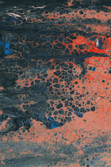 Abstract background with liquid acrylic paint