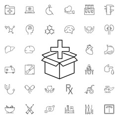 health package icon. Universal set of medicine for website design and development, app development