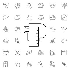 metrology icon. Universal set of medicine for website design and development, app development