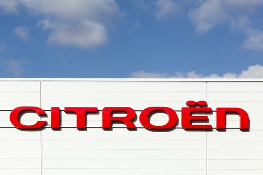 Villefranche, France - September 20, 2015:  Citroen is a major french automobile manufacturer, part of the PSA Peugeot Citroen group since 1976