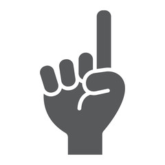 Faith in Allah glyph icon, ramadan and islam, Allah is one sign, vector graphics, a solid pattern on a white background, eps 10.