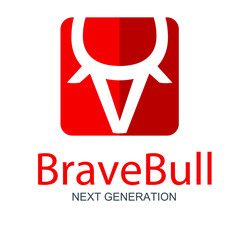 buffalo head logo, abstract bull head logo vector