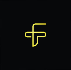 Obraz premium Outstanding professional elegant trendy awesome artistic black and white color FT TF initial based Alphabet icon logo.