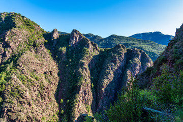 Gorges de Daluis or Chocolate canyon in Provence-Alpes, France.