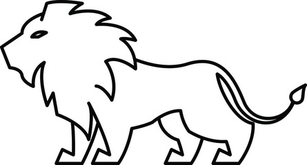 lion icon, logo, vector illustration