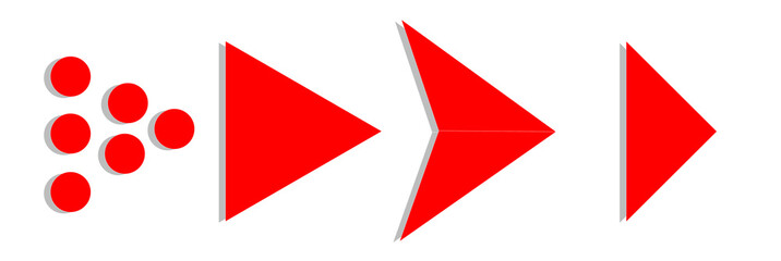 Set of red vector arrows on a white  background. Arrow icon. Arrow vector icon. Arrow. Arrows vector collection