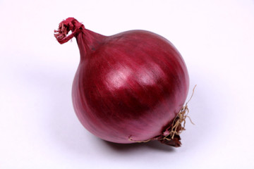 Red Onion on White Background