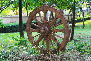 Dharmachakra-the wheel of dhamma in a Dhamma park