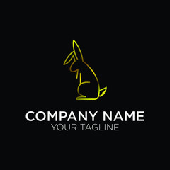 premium rabbit logos for companies and businesses, web or apps