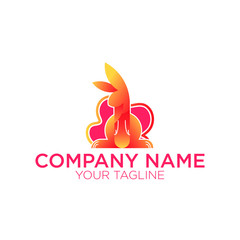 premium rabbit logos for companies and businesses, web or apps
