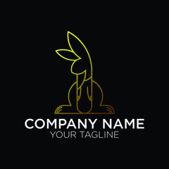 premium rabbit logos for companies and businesses, web or apps