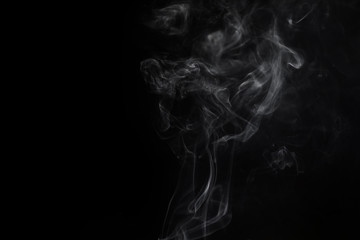 Abstract smoke image on black background