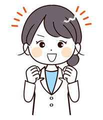 女性、医者、応援