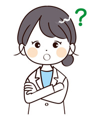 女性、医者、疑問
