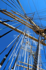 mast and rigging of a sailing ship Kruzenshtern