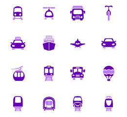 Public transport icons set