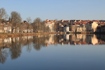 Fototapeta premium Altenburg; Blick über den Großen Teich