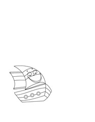 Ship drawing, ship outline