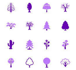 Tree icons set