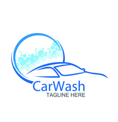 elegant blue carwash logo design for your business