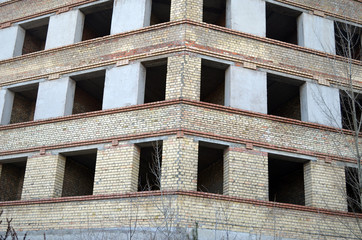 Abandoned construction site of hospital. Abandoned at 1991,during Ukrainian undependence crisis. Kiev,Ukraine