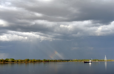 Fototapeta premium ships on the Volga river