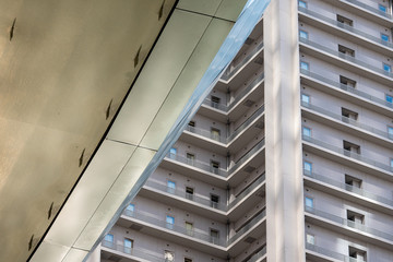 Obraz premium Abstract background architecture lines. modern architecture detail