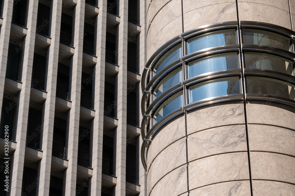 Fototapete abstract background architecture lines. modern architecture detail